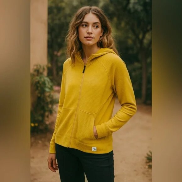 Outdoor Research Yellow Fleece Hoodie - Picture 2 of 6